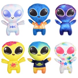 Forest & Twelfth 6" Alien Plush Toys Set of 6 Assorted Alien Figure Plush Toys, Soft and Unique Alien Toys for Imaginative Play, Party Decor, Party Favors, Safe for All Ages (6-Inch 6 Pack B)