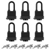 Padlocks Keyed Alike for Outdoor use, Pack of 6, Laminated