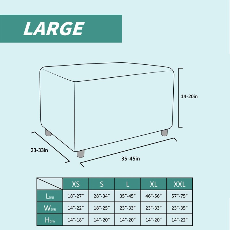YEMYHOM Ottoman Cover Latest Jacquard Design High Stretch Folding Storage