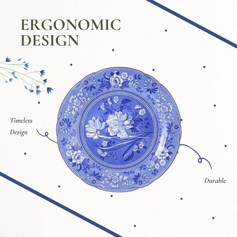 Spode Blue Room Georgian Plate Set, Set of 6 -