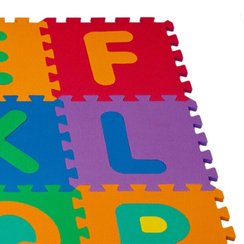 Hey! Play! Interlocking Foam Tile Play Mat with Letters -