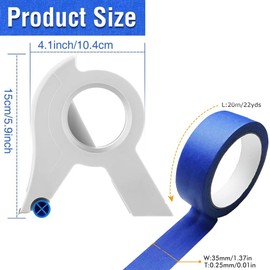 Masking Paint Tape applicator, Home Decoration Masking Tape Cutting Tool, Portable Masking Set Sharp Tape Cutter for Painting, Trim, Windows, and Door Frames(1 Tool+2 Masking Tape)
