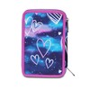 Seven Astuccio Scuola Elementare, 3 scomparti, Medie, con Matite, Pennarelli,