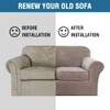 H.VERSAILTEX Real Velvet Plush 3 Piece Stretch Sofa Covers Couch