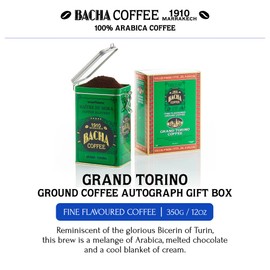 Bacha Coffee | Grand Torino Fine Flavoured, Ground Beans, Medium Roast, 100% Arabica Specialty Coffee, 350g Autograph Collection, Gift Box