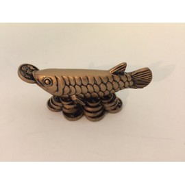 Feng Shui Arowana Fish Statue Figurine 4"