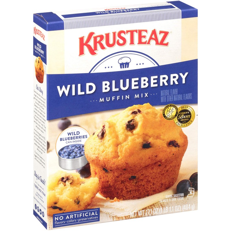 Krusteaz Wild Blueberry Muffin Mix - No Artificial Flavors, Colors
