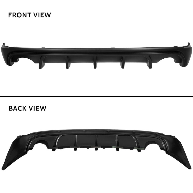 KUAFU Rear Bumper Lip Diffuser Compatible with 2014-2016 Lexus IS250