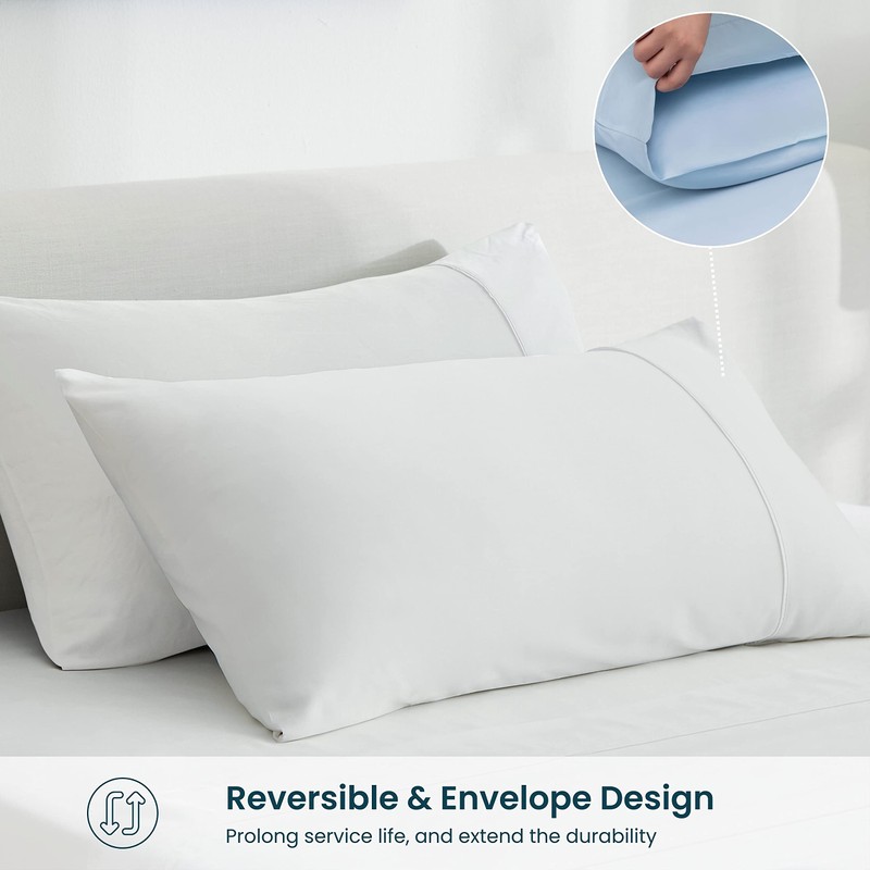 GOKOTTA Pillow Cases Queen Size 2 Pack - Rayon Made