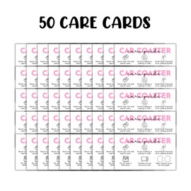 Car Coaster Care Instruction Guide Cards | 50 pk 2x3.5” Template Cardboard Packaging Inserts for Selling Sublimation DIY Holders Epoxy Resin Mold