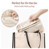 PACKISM Hanging Travel Toiletry Bag for Women - Plaid Leather
