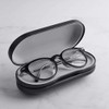 RURAUOGR Double Glasses Case Hard Shell Dual Eyeglasses Case Protective