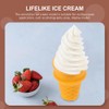Luxshiny Simulation Ice Cream 2PCS Artificial Ice Creams Cone, Fake