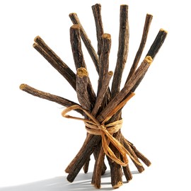 Aroma Depot 4 oz. Natural Licorice Root Chew Sticks for Humans. 100% Pure Natural | Oral Health & Fresh Bearth | Individual Liquorice Sticks are 6.5-7 inches long. Glycyrrhiza Glabra From Turkey.