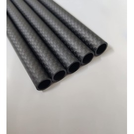 3K Carbon Pipe Hollow Tube Carbon Fiber Inner Diameter 8mm x Outer 10mm x Length 330mm (2pcs) Plain Weave Matte Surface