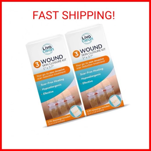 LivaClean (6 CT) 1 X 3.7” Wound Closure Strips -