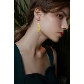 Amaxer Israel Palestine Map Earrings Bracelet Epoxy Resin Enamel Map Pendant Adjustable Bracelet Dangle Drop Earrings Jewelry Gifts for Women Lady (gold earrings-A)