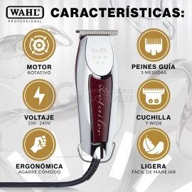 Mquina Terminadora Wahl Detailer 8081 Original Con Holograma Patillera 5 Star Trimmer Profesional Para Barberia                                       