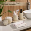 6-Piece Bathroom Accessories Set - Resin Bathroom Set, Lotion Dispenser,