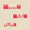24Pcs Medium Press on Nails Square Fake Nails Red Full