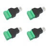 Teansic 4PCS 6P6C RJ12 to 6 Pin Screw Terminals,Ethernet RJ12