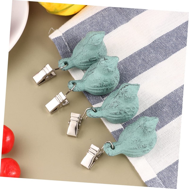 KICHOUSE Dining Table Cover Clamps 4pcs Creative Bird Shape Iron