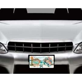 Twisted R Design Life is Better at the Beach Sea Turtle Front License Plate, Car Accessory