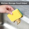 Blueden 2Pcs Adhesive Sponge Holder for Kitchen Sink Essentials, Stainless