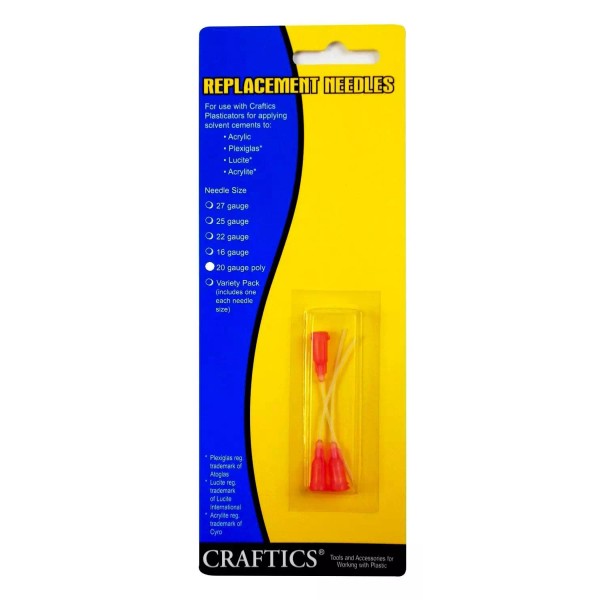 Craftics 2qty - Craftics 20-Gauge Flexible Poly Replacement (6 Needles