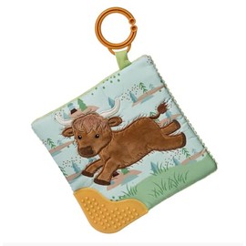 Mary Meyer Crinkle Teether Toy with Baby Paper and Squeaker, 6 x 6-Inches, Hetty Highland Cow