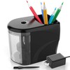 Electric Pencil Sharpener Heavy-Duty Helical Blade Sharpener with Adapter/Battery Operated