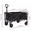 Unbranded Folding Utility Wagon, Metal Frame, Adjustable Handle, Heavy-Duty, Collapsible