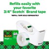 Scotch Tape Dispenser, White, Great for School or Office and