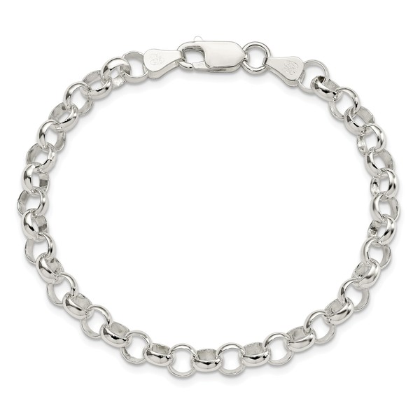 925 Sterling Silver 6mm Belcher Chain Bracelet 7.5 inch