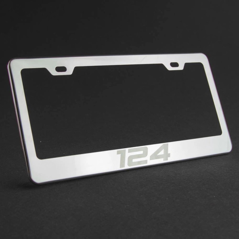 KA Depot 124 Spider Laser Engraved Stainless Steel License Plate