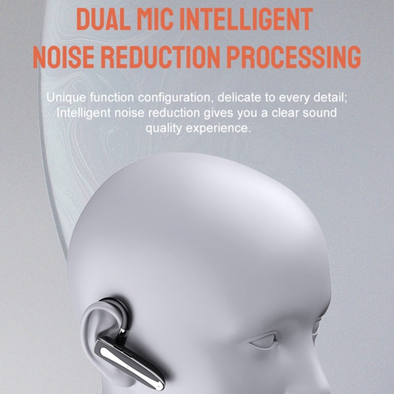 Bluetooth 5.1 Headset Single Ear Bluetooth Earpiece with ENC Smart