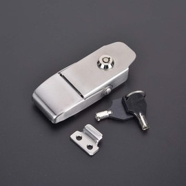 Jadeshay Stainless Steel Cabinet Toggle Latch Lock, Secure Clasp Buckle Locking Tool for Cabinet Boxes & Cases, A108B-3 Model with Keys