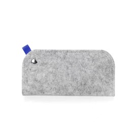 Pebipoo 3 Pcs Felt Eyeglass Case Soft Slip In Glasses Pouch Portable Glasses Pouch Case (Black Grey Red)