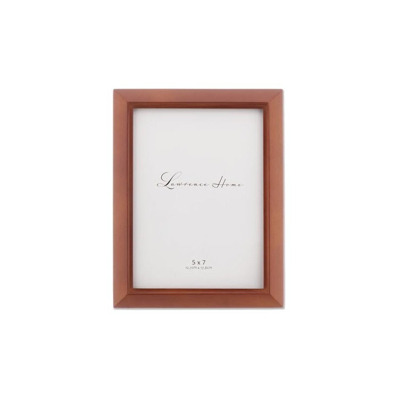 Lawrence Frames Estero Collection, Chestnut Wood Picture Frame, 5x7