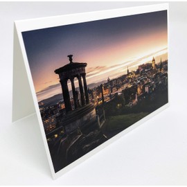 Neil Barr Edinburgh Castle from Calton Hill - Scotland Greeting Card by Scottish Landscape Photographer Blank Inside