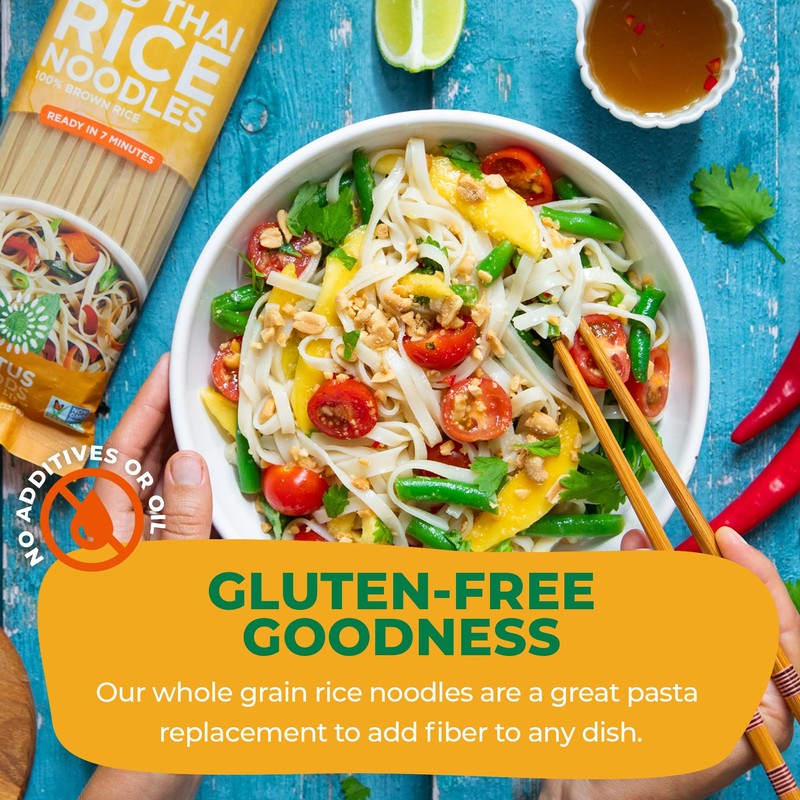 Lotus Foods Organic Brown Rice Pad Thai Noodles, Vegan -