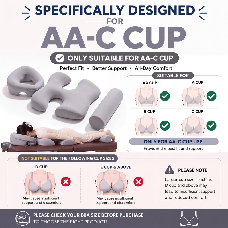 Face Down Massage Pillow Set with Breast and Leg Support