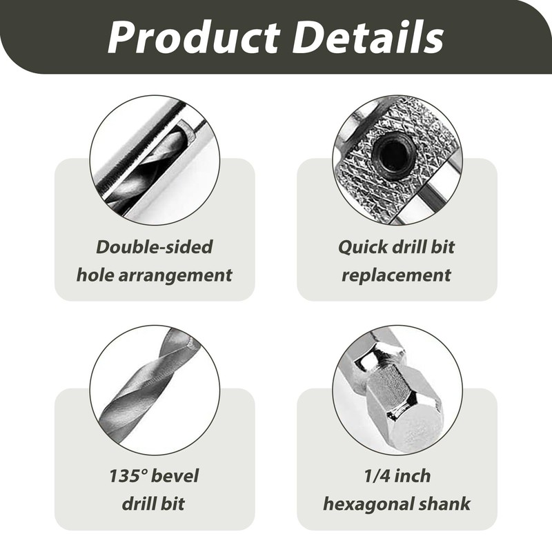 3 Pcs Hinge Drill Bit Set, Self Centering Drill Bit,