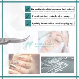 Professional Eyelash Tweezers Sharp, Needle Nose, Stainless Steel, Tweezers Precision Pluckers 4.75" with Fine Precision Tips for Facial Hair, Splinter and Ingrown Hair Removal Used by Women & Men