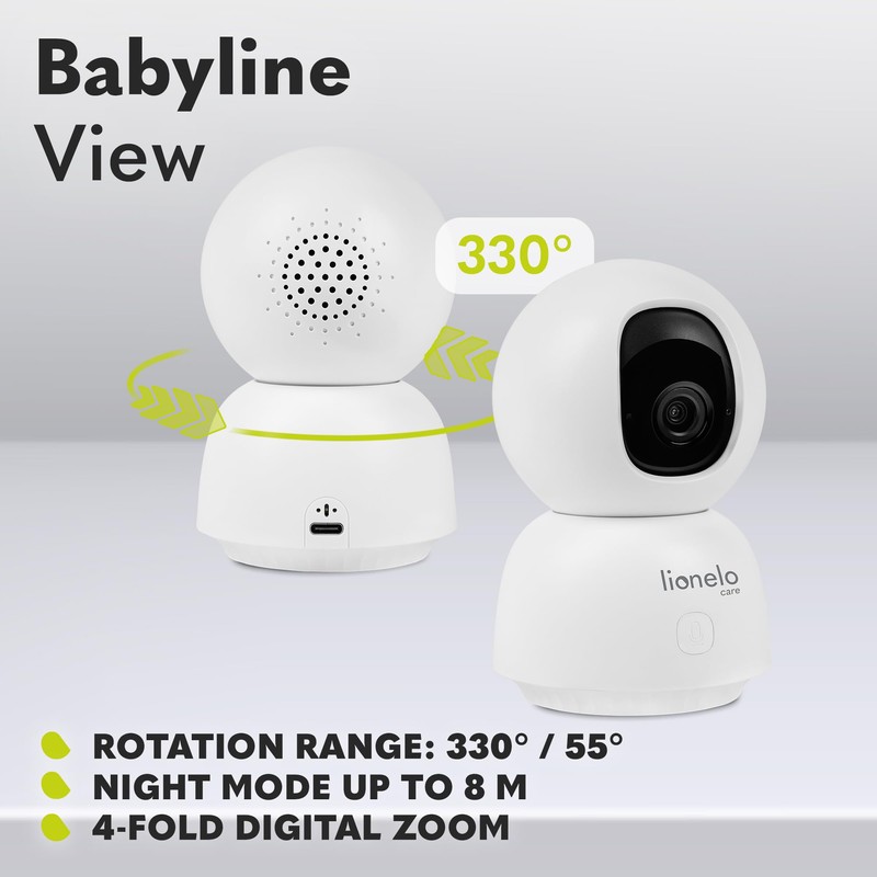 Lionelo Babyline View Swivelling Surveillance Camera 330° App Controlled Electronic