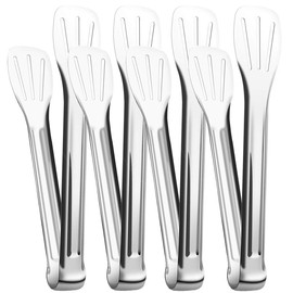 TheStriven 4 Pieces Toast Tongs Food Tongs Multi-Purpose Tongs Handle Tongs Heat Resistant Cooking Tongs Serving Tongs Stainless Steel Kitchen Tongs for Cooking, Serving, Grilling, Buffet, Salad,