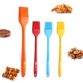 4PCS Silicone Basting Pastry Brush, Kaloo Kitchen Cooking Brush for Food Butter Oil BBQ Sauce Baking, Heat Resistant & Dishwasher Safe (Stylish Dog Pattern)