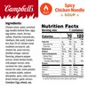 Campbell’s Spicy Chicken Noodle Soup, 15.4 oz Microwavable Bowl (Pack