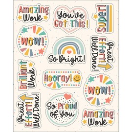 Carson Dellosa Grow Together 72-Piece Motivational Stickers for Kids Pack, Inspirational Classroom Stickers for School Supplies, Reward Stickers, Incentive Chart, and Classroom Prizes