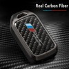 SLAKNOK for Honda Key Fob Cover with Keychain,Real Carbon Fiber